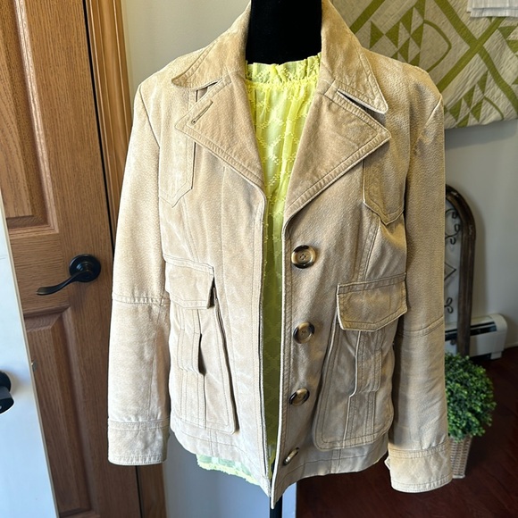 Leather/Suede Great Northwest Clothing Company Leather Belted Blazer size medium - Picture 7 of 16